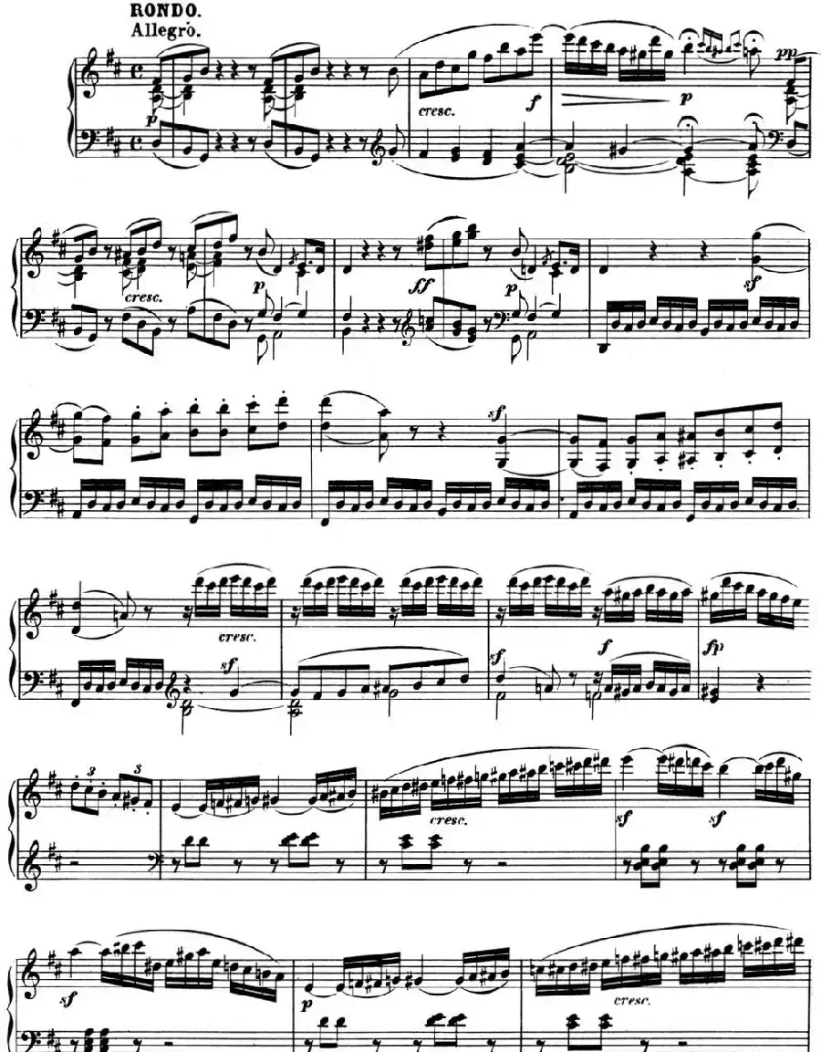 贝多芬钢琴奏鸣曲07 D大调 Op.10 No.3 D major