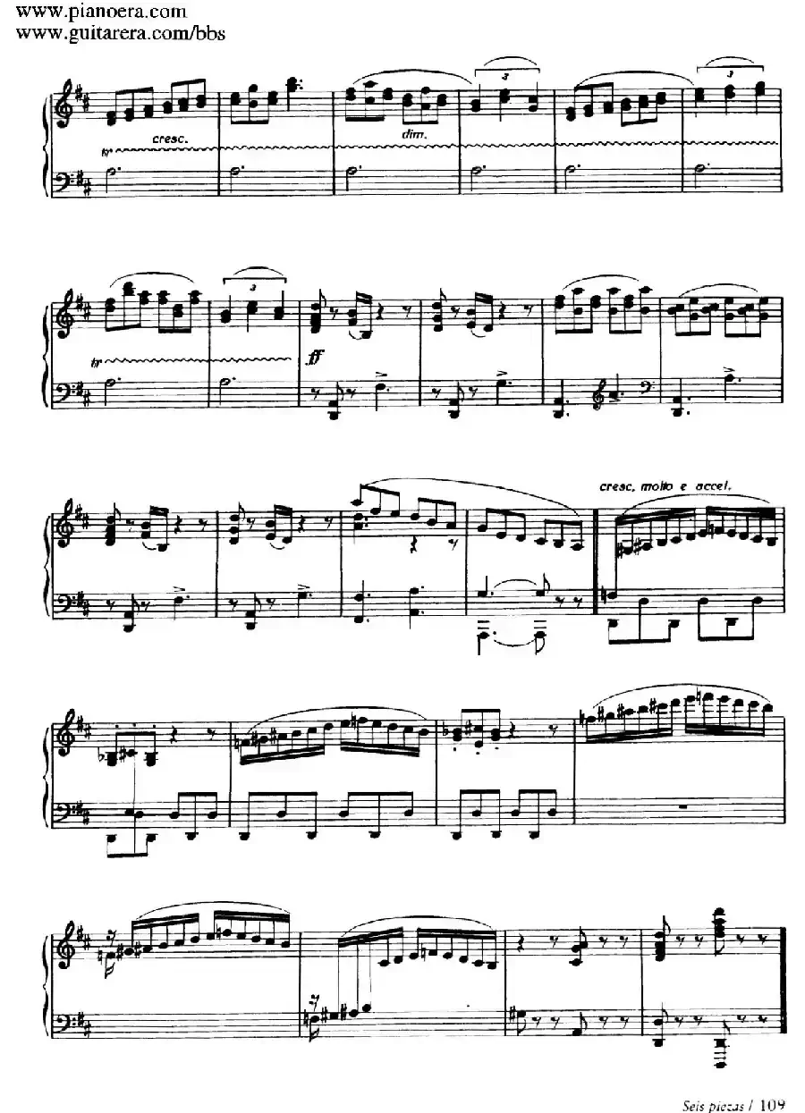 Six Pieces on Spanish Folksongs H.125（6首西班牙民谣小品·7. 踏步舞曲 Zapateado）