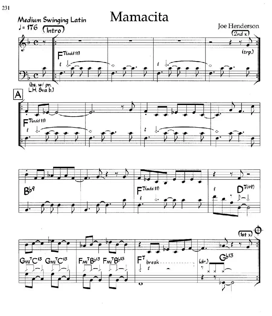 Mamacita（爵士钢琴曲）