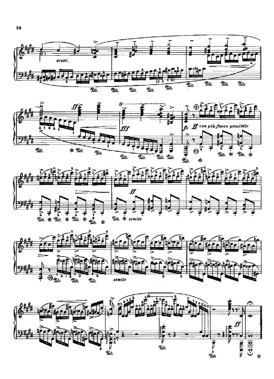 12 Etudes Op.10 柯尔托教学版（12首练习曲·4）