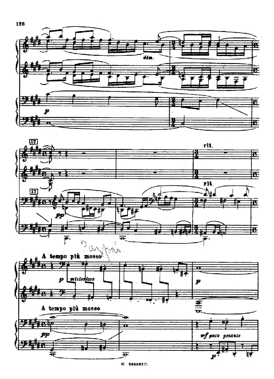 交响舞曲 Symphonic Dance Op.45（双钢琴）