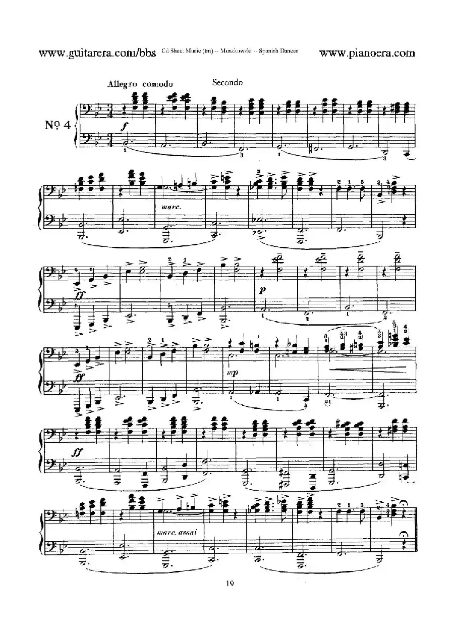 Spanish Dances Op.12（西班牙舞曲·四手联弹版）