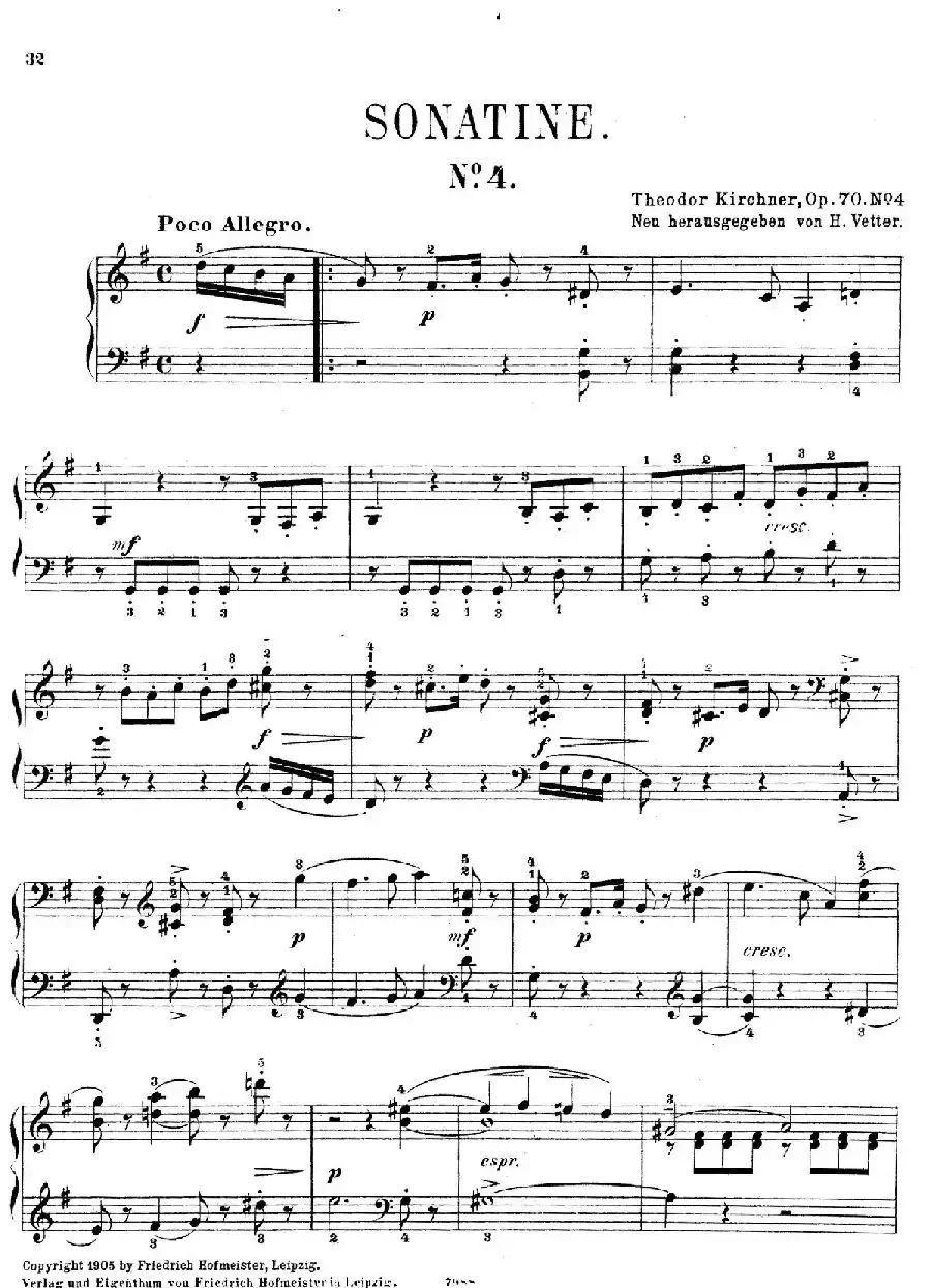 Five Sonatinas Op.70（5首钢琴小奏鸣曲·4）