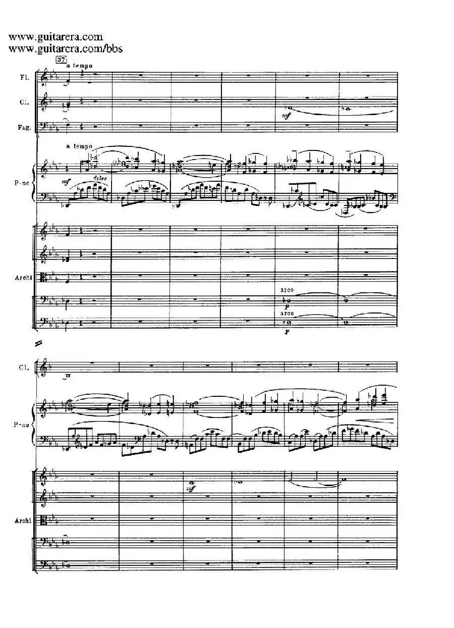 c小调第二钢琴协奏曲 Op.18（第三乐章总谱P13——24）