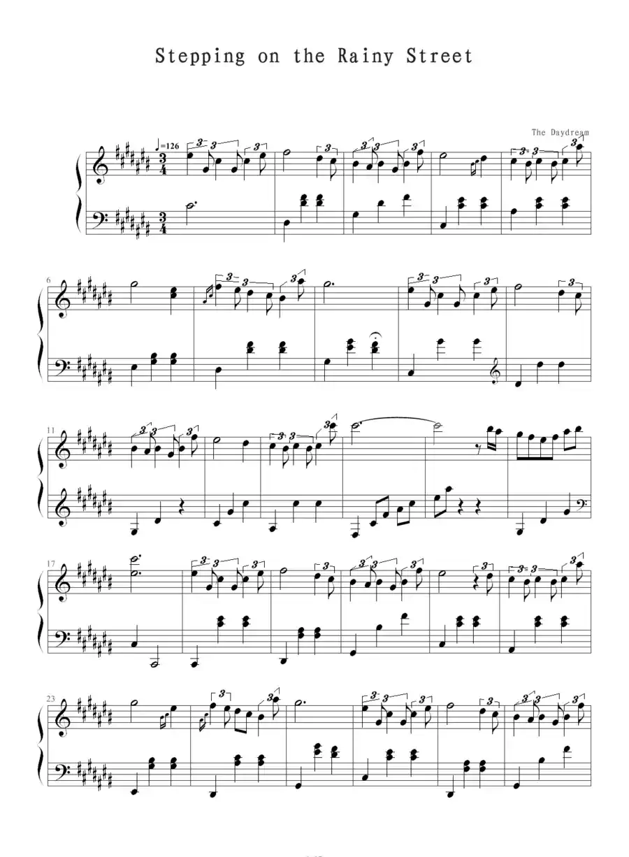 Stepping on the Rainy Street(雨中漫步)