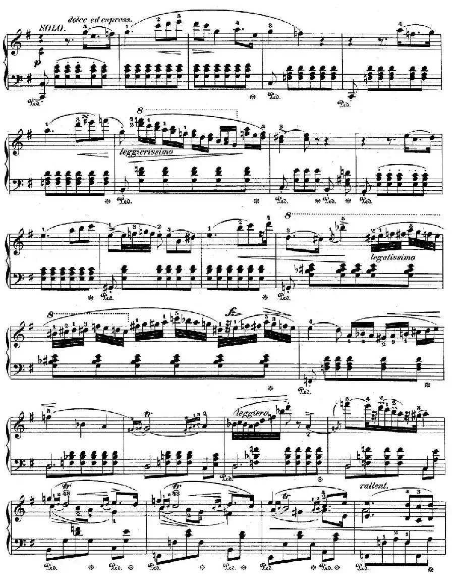e小调第一钢琴协奏曲 Op.11（钢琴独奏版·第一乐章）