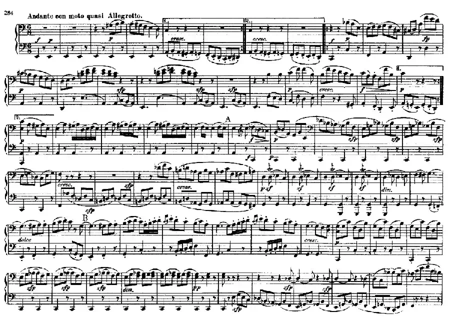 String Quartet No.9 in C Major Op.59-3 - 4 Hands（C大调第九弦乐四重奏·四手联弹）
