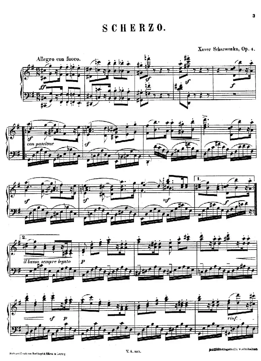 Scherzo in G Major Op.4（G大调谐谑曲）