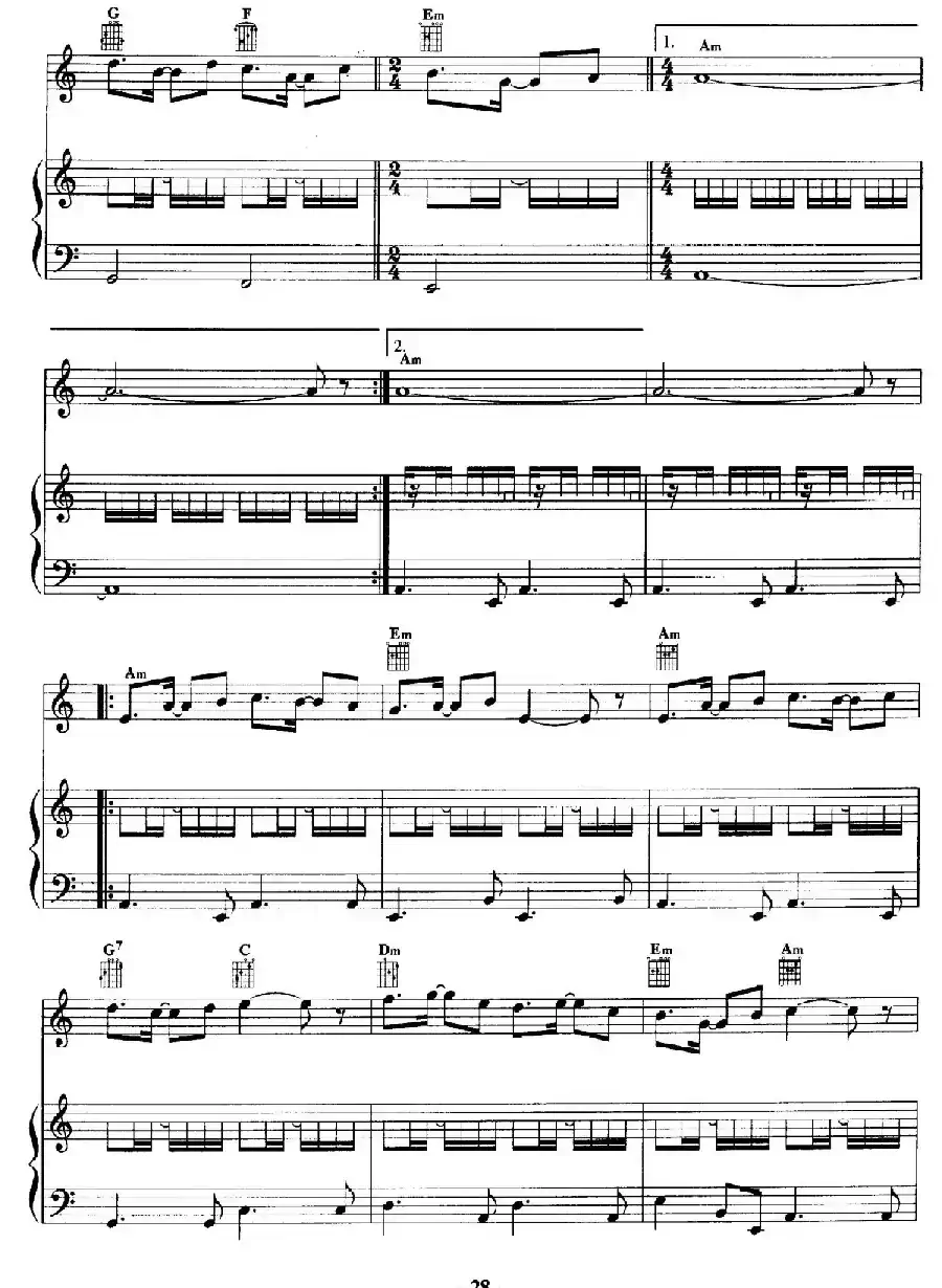 电影配乐大师莫瑞康最佳20首钢琴谱（Best of Ennio Morricone·8）