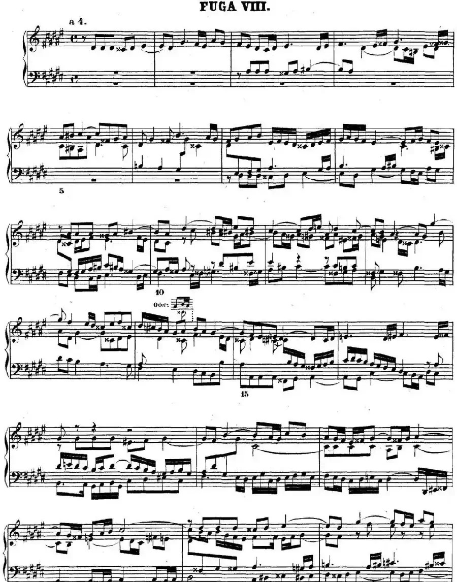 巴赫《平均律钢琴曲集·第二卷》之赋格曲（NO.8）