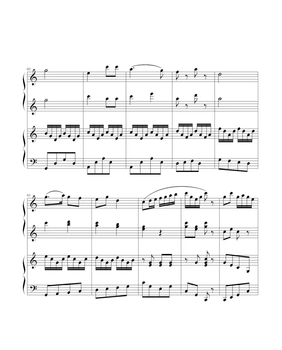 小松树(四手联弹)