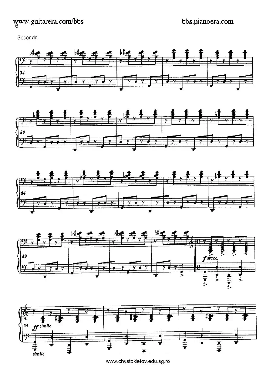 Sabre Dance（马刀舞曲）（四手联弹版）