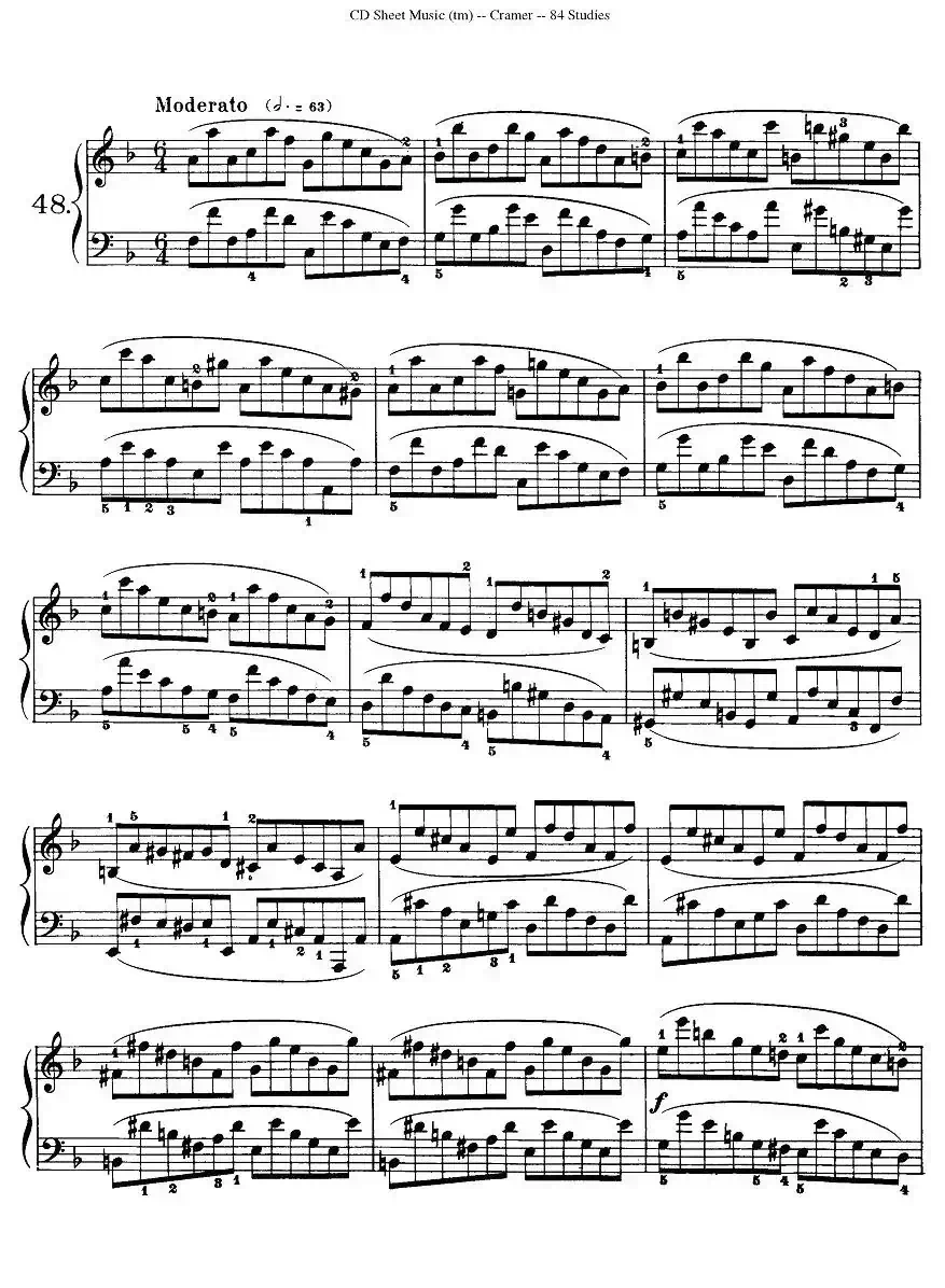 Cramer - 84 exercices（46—50）（克拉莫84首钢琴练习曲）