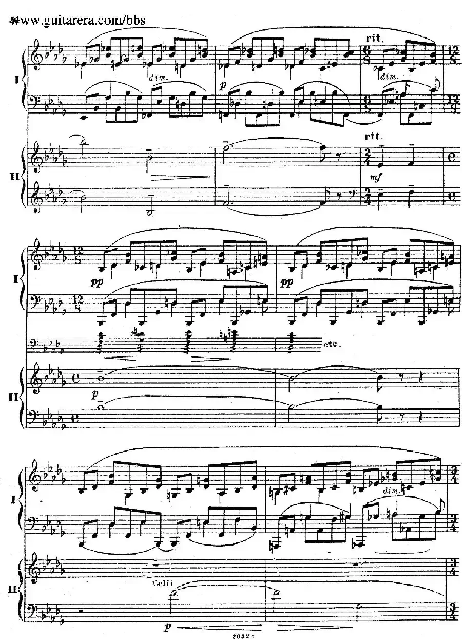 Rhapsody On A Theme Of Paganini Op.43（帕格尼尼主题狂想曲·双钢琴）（P41——60）