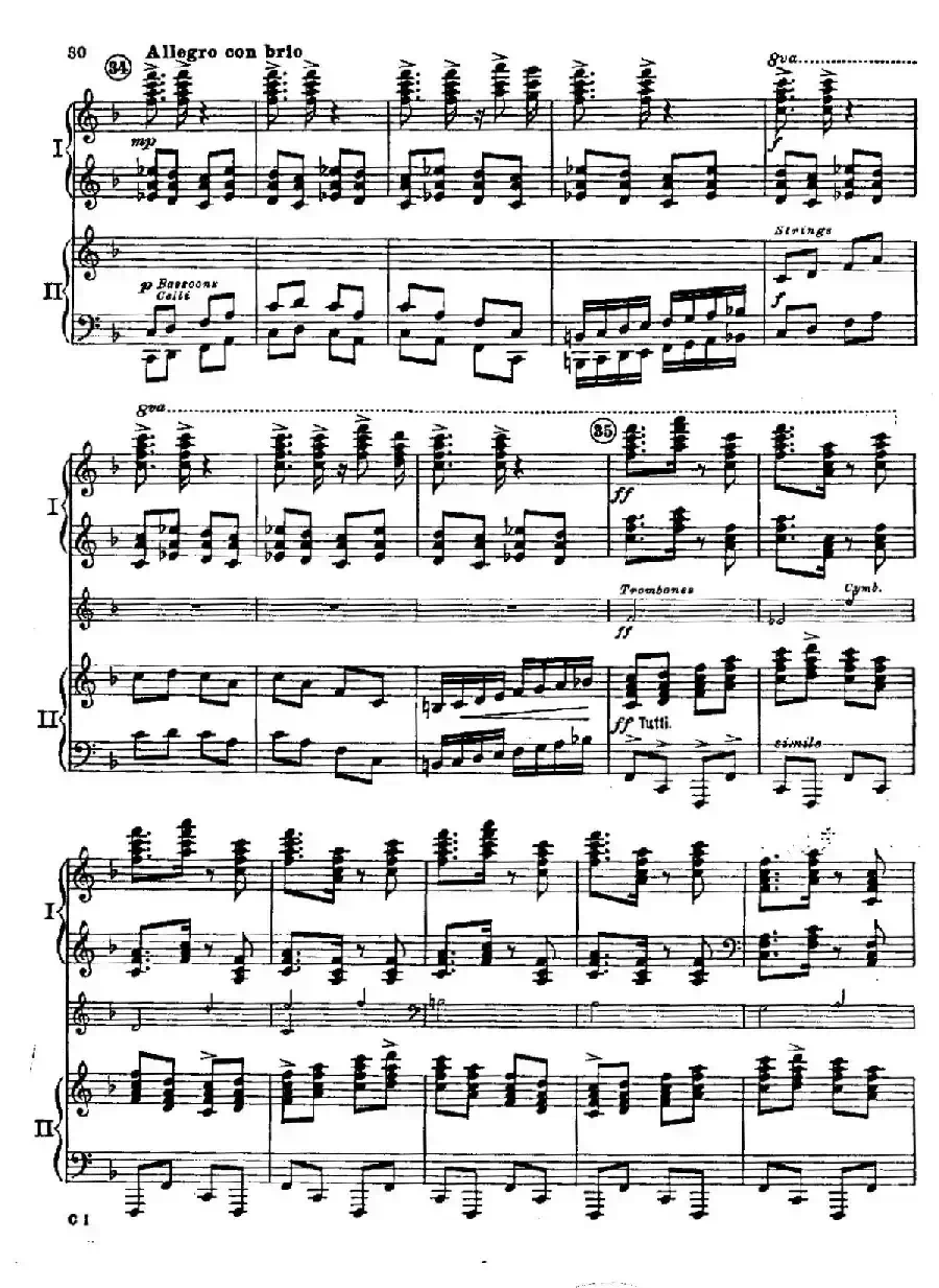 F大调爵士钢琴协奏曲（美版双钢琴原谱 P31—40）