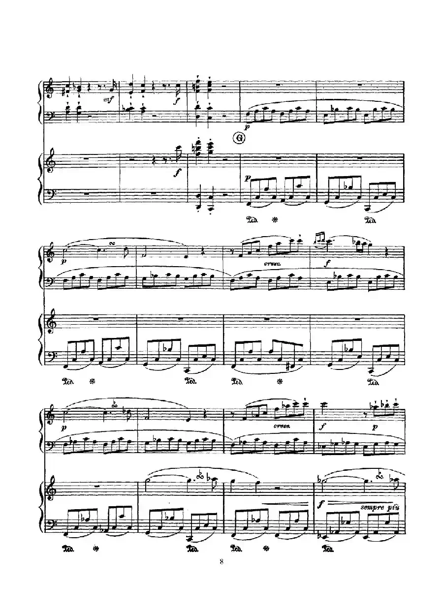 根据21首钢琴奏鸣曲改编的双钢琴版钢琴奏鸣曲四首（第一首）