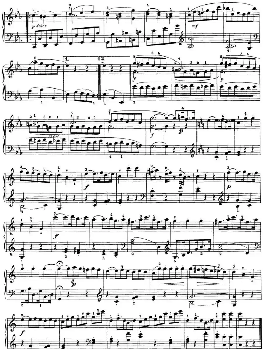 海顿 钢琴奏鸣曲 Hob XVI 35 in C major