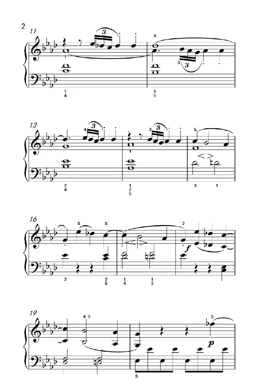 奏鸣曲 Opus 2 Nr.1 第一乐章(贝多芬奏鸣曲集 1)