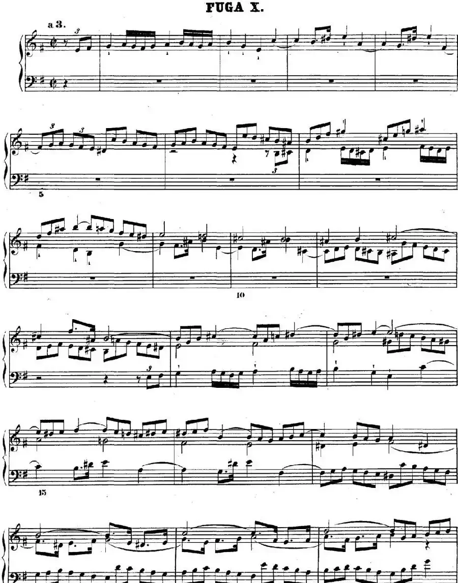 巴赫《平均律钢琴曲集·第二卷》之赋格曲(NO.10)