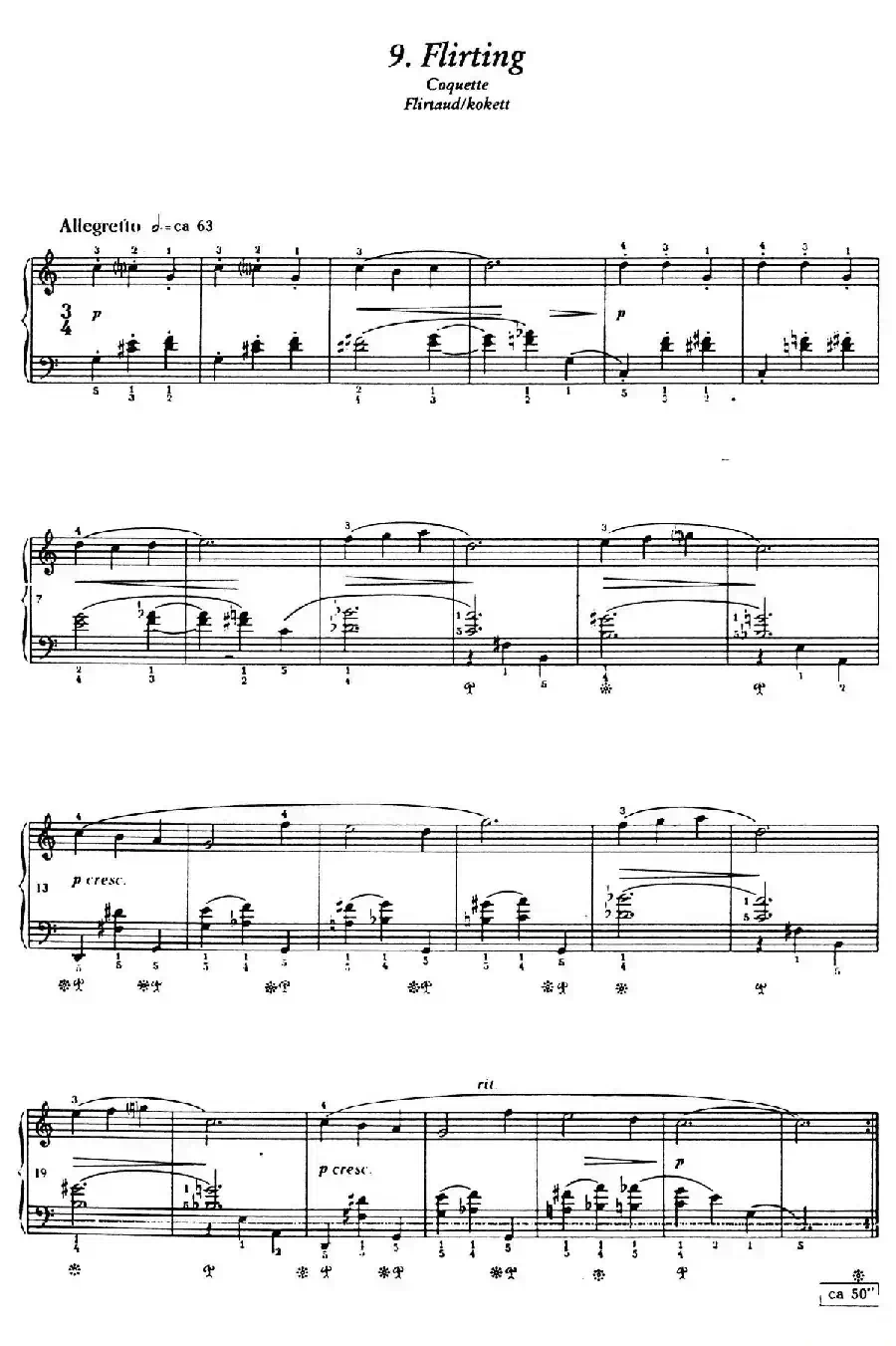 12 Folk Melodies（十二首民间曲调·9）
