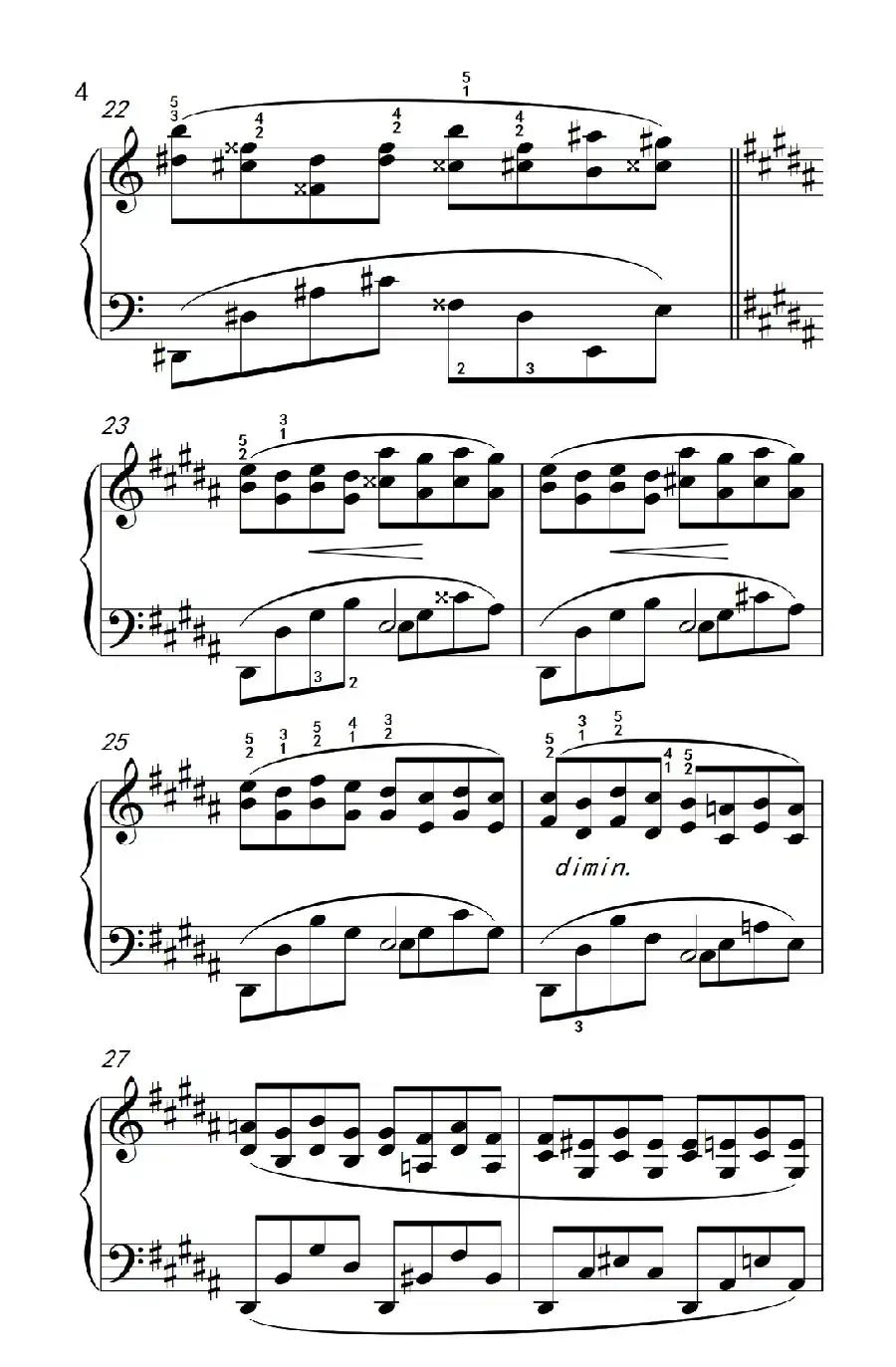 莫什科夫斯基 钢琴练习曲（第十三首）