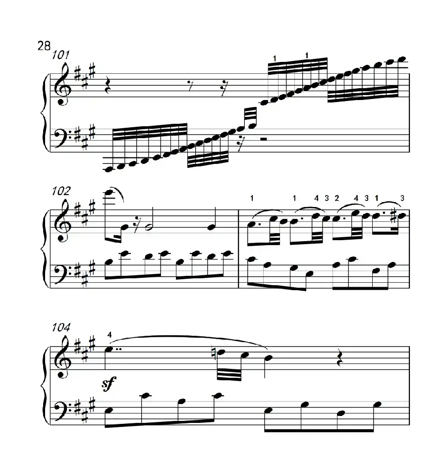 奏鸣曲 Opus 2 Nr.2 第四乐章(贝多芬奏鸣曲集 1)