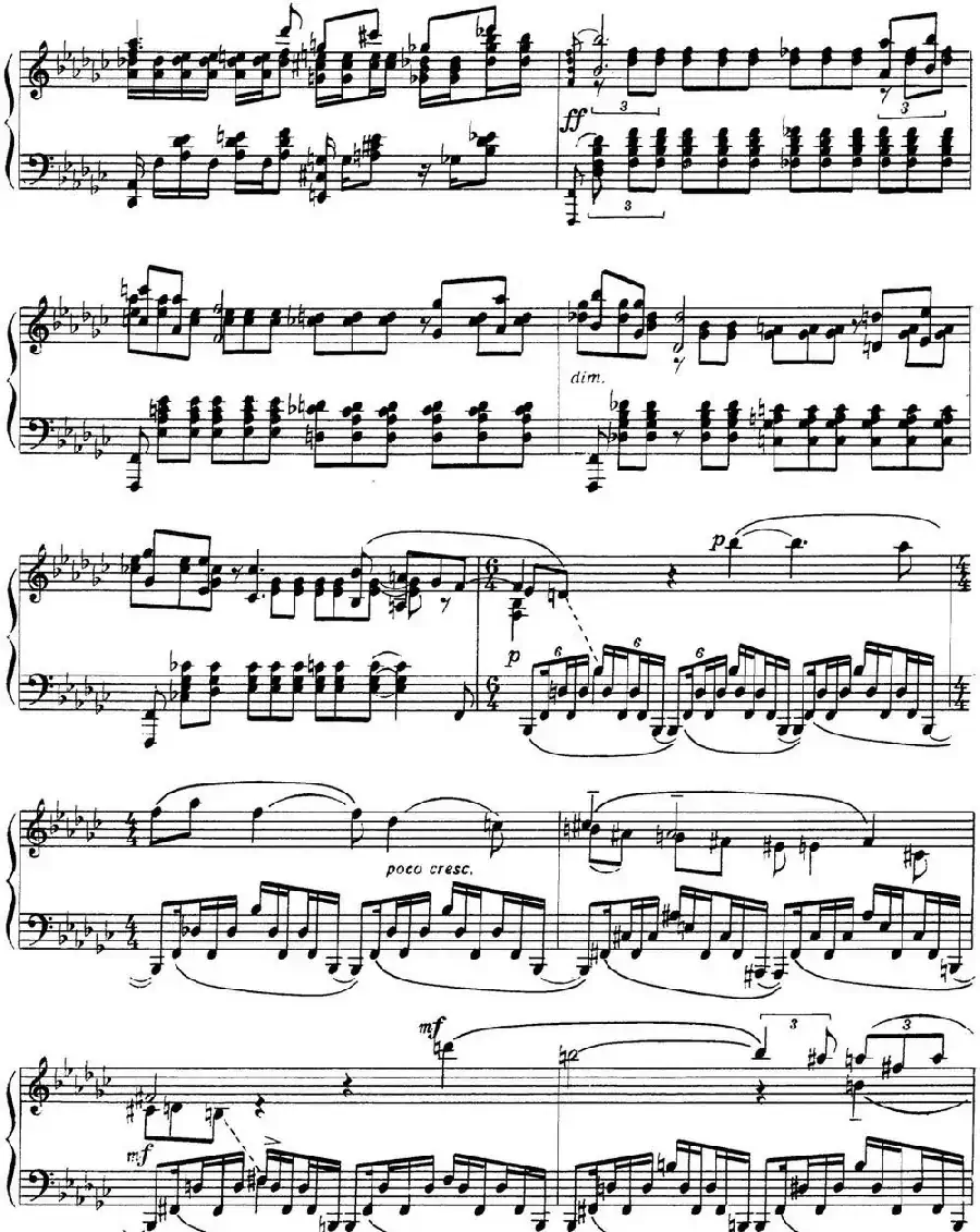 拉赫玛尼诺夫 音画练习曲13或14 Etudes tableaux Op.39 No.5