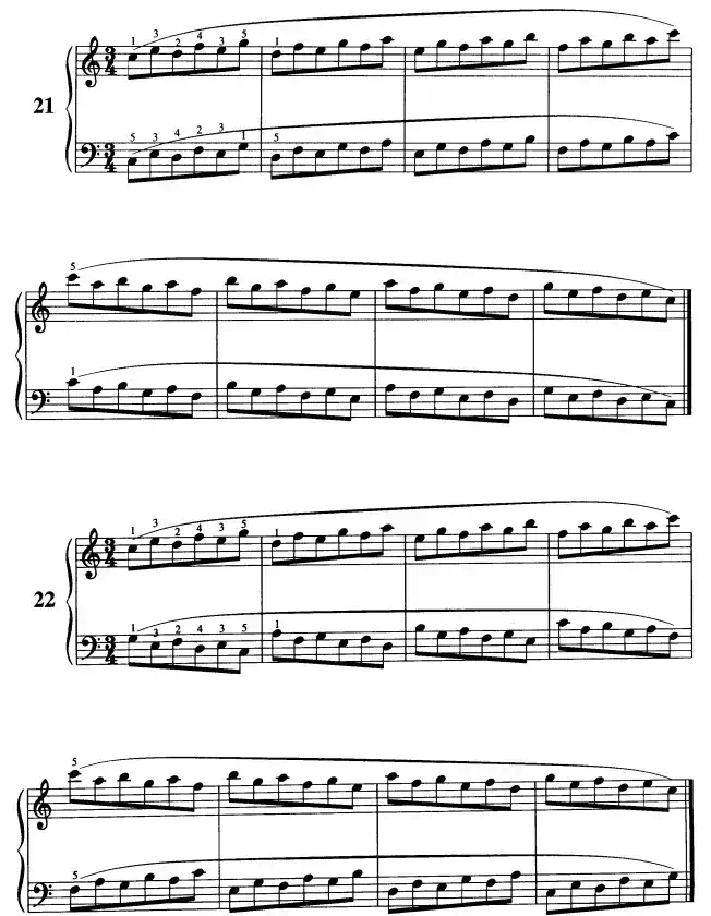 钢琴长句子连奏练习