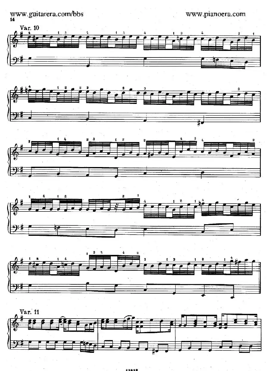 Variations on the Russian Song（俄国民歌主题变奏曲）