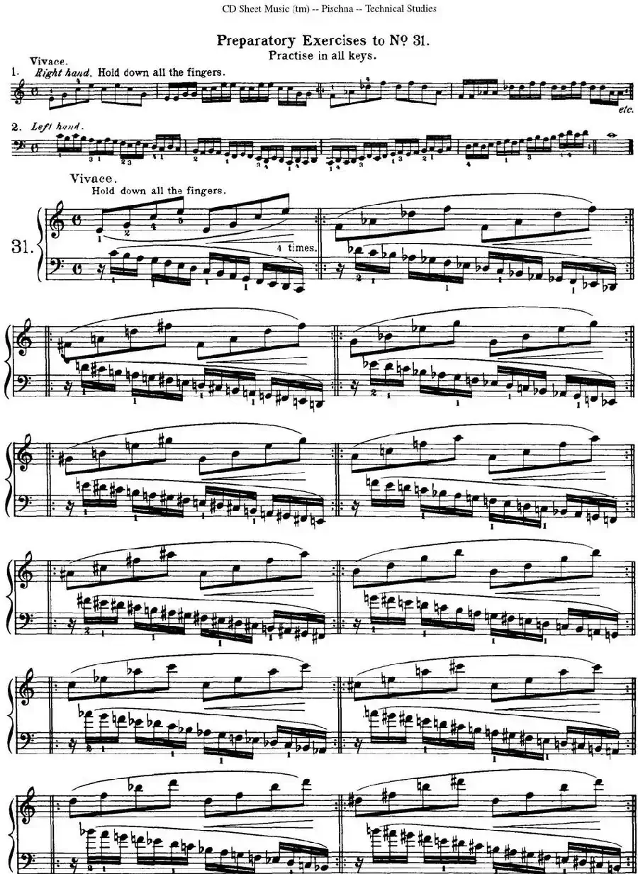 Technical Studies 60 Progressive Exercises （60首钢琴循序渐进练习曲 P41——50）