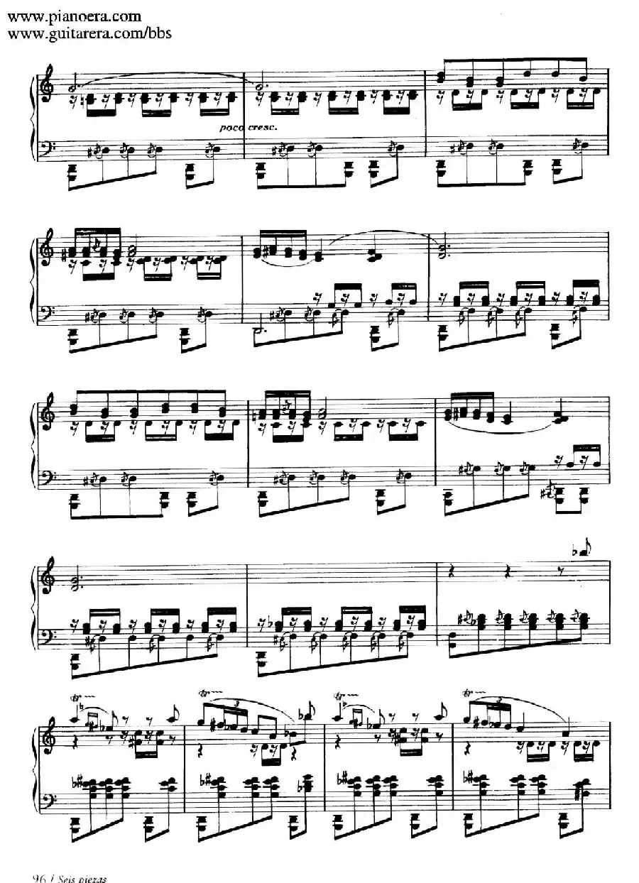 Six Pieces on Spanish Folksongs H.125（6首西班牙民谣小品·6. 赞巴舞曲 Zambra）