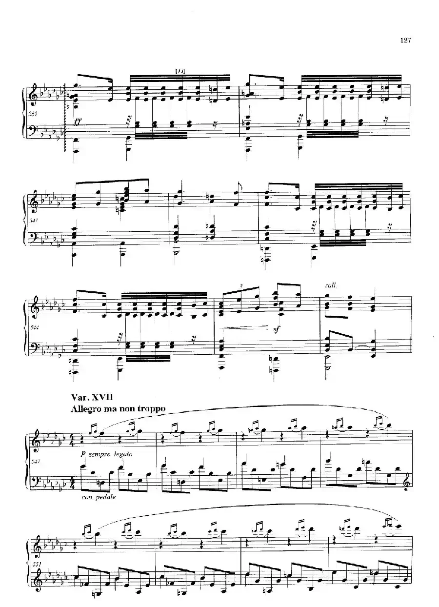 Variations and Fuge in e-flat Minor Op.23（降e小调主题变奏与赋格）