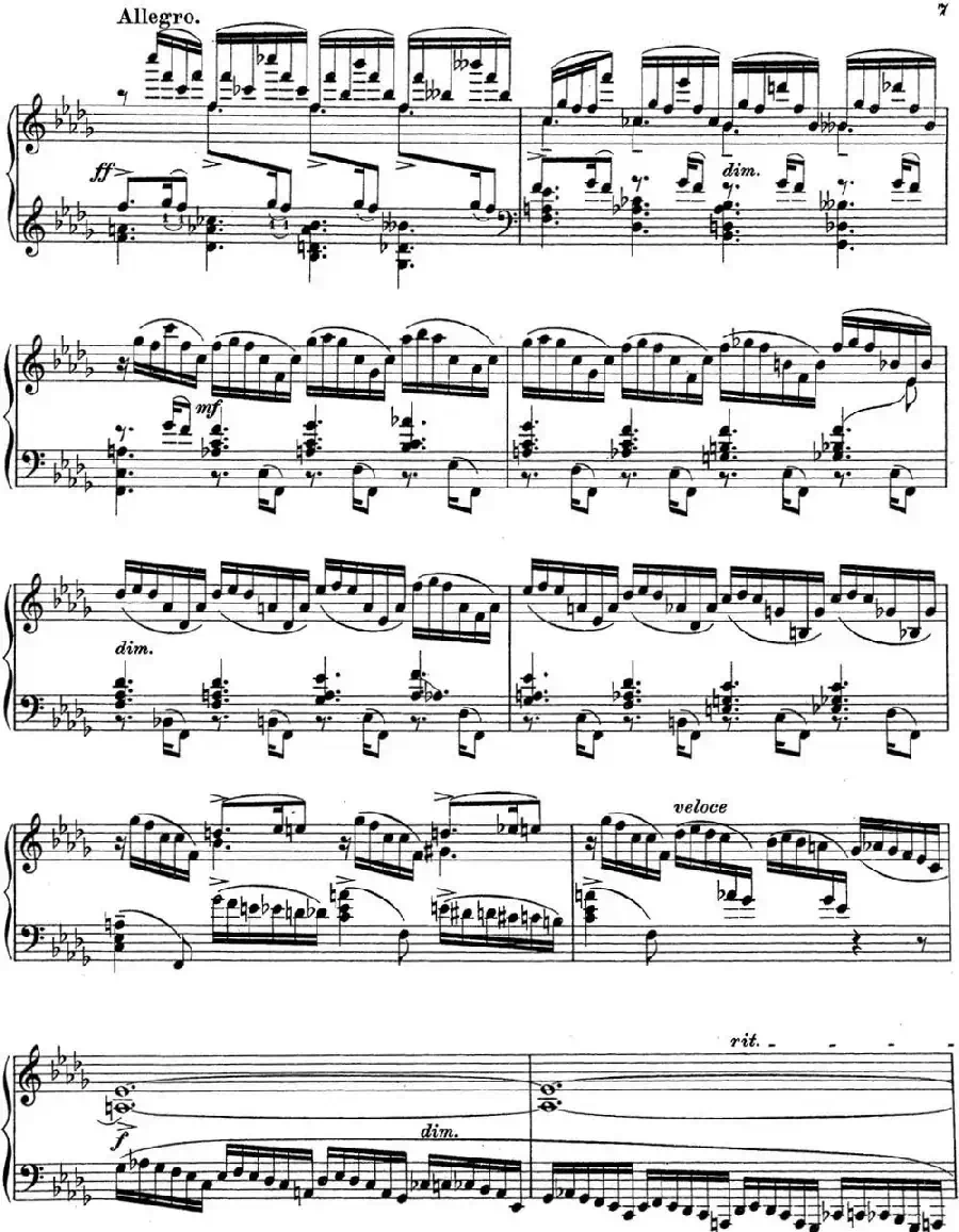 拉赫玛尼诺夫 钢琴前奏曲13 降B小调 Op.32 No.2