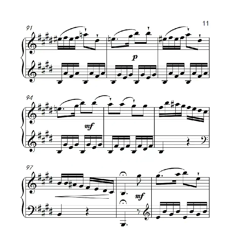 第六级A组 奏鸣曲(中国音乐学院钢琴考级作品1~6级)