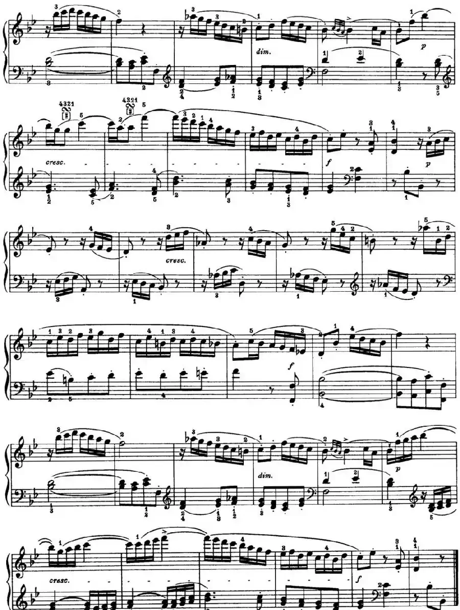 海顿 钢琴奏鸣曲 Hob XVI 41 in B-flat major