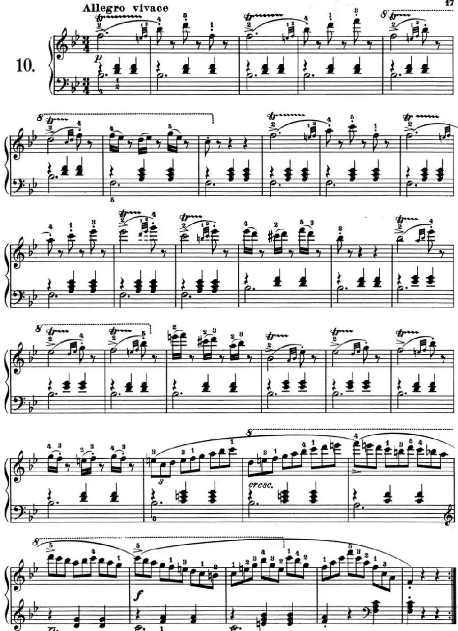 25首车尔尼Op.748练习曲（NO.10）