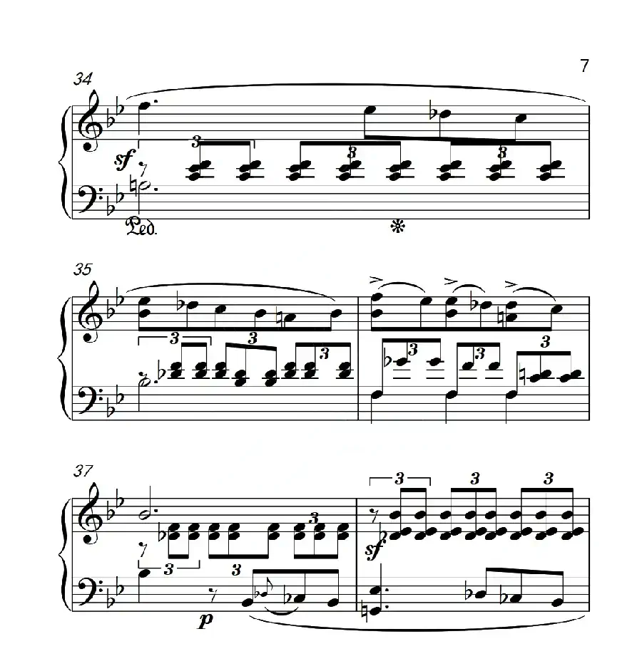 第六级 浮云(中国音乐学院钢琴考级作品1~6级)