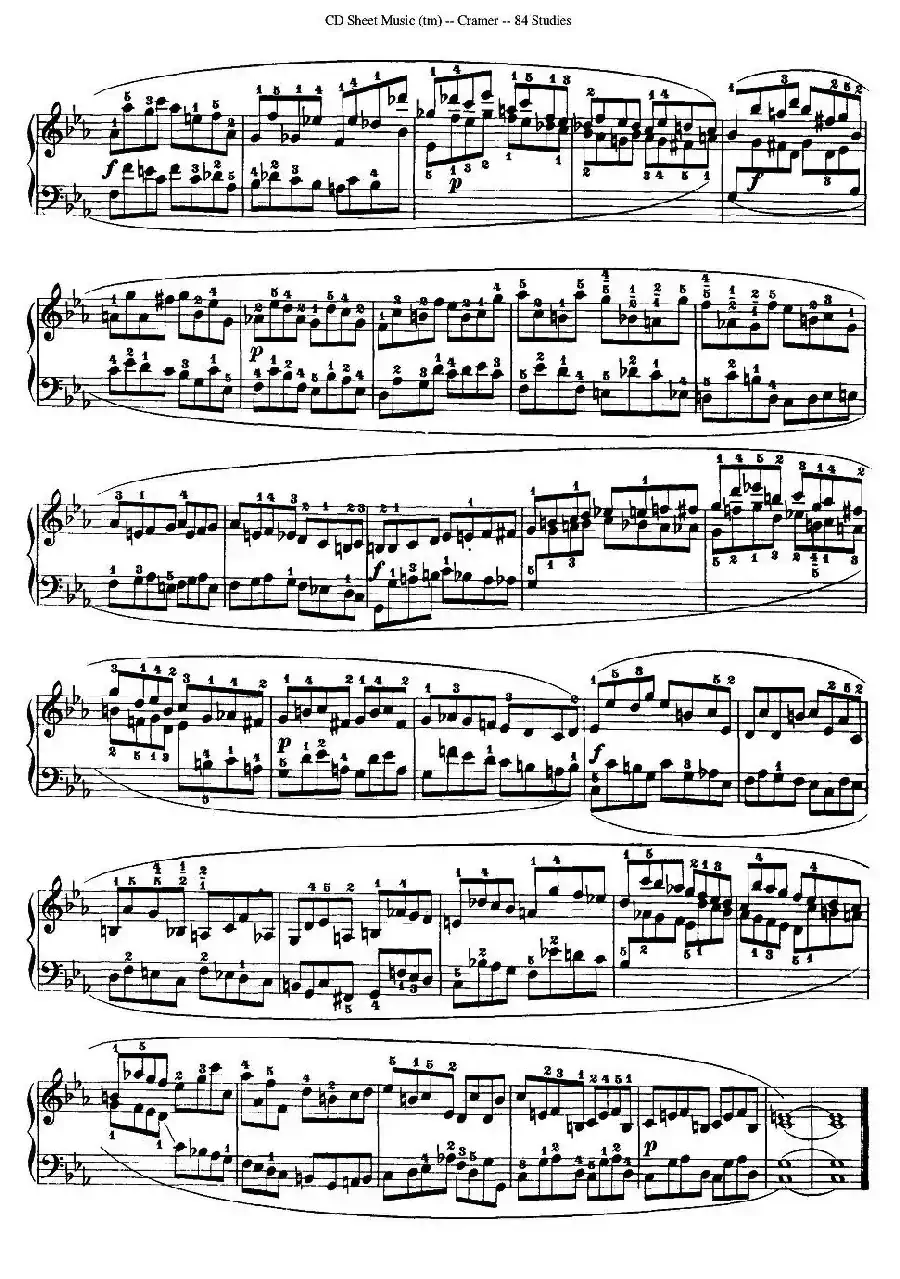 Cramer - 84 exercices（1—5）（克拉莫84首钢琴练习曲）