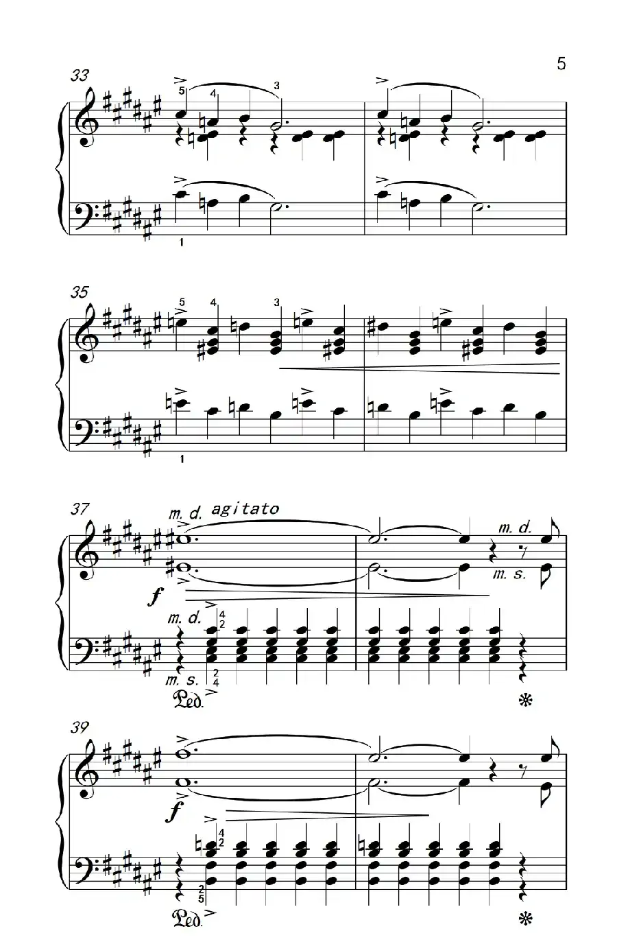 第八级2.春天 Op.43 No.6（中央音乐学院 钢琴（业余）考级教程 7-9级）