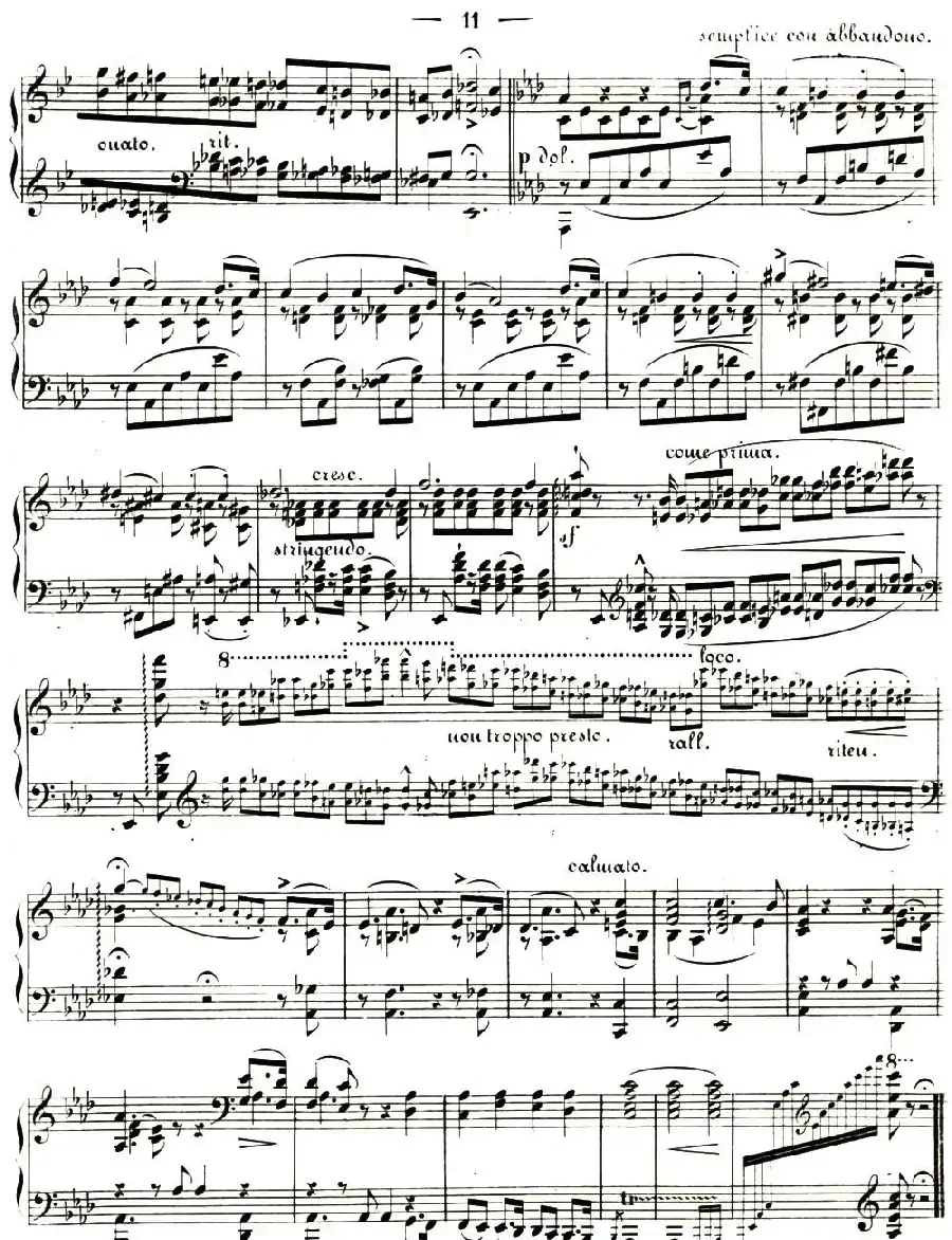 李斯特音乐会练习曲 S144（1 悲歌 降A大调 S144 Il）