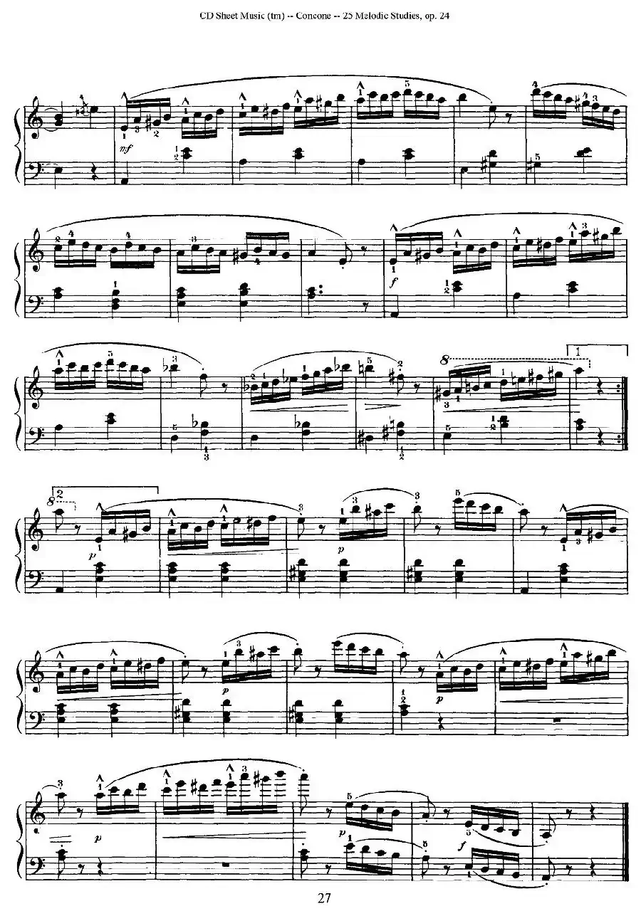 Concone - 25 Melodic Studies easy and progressive（21—25）