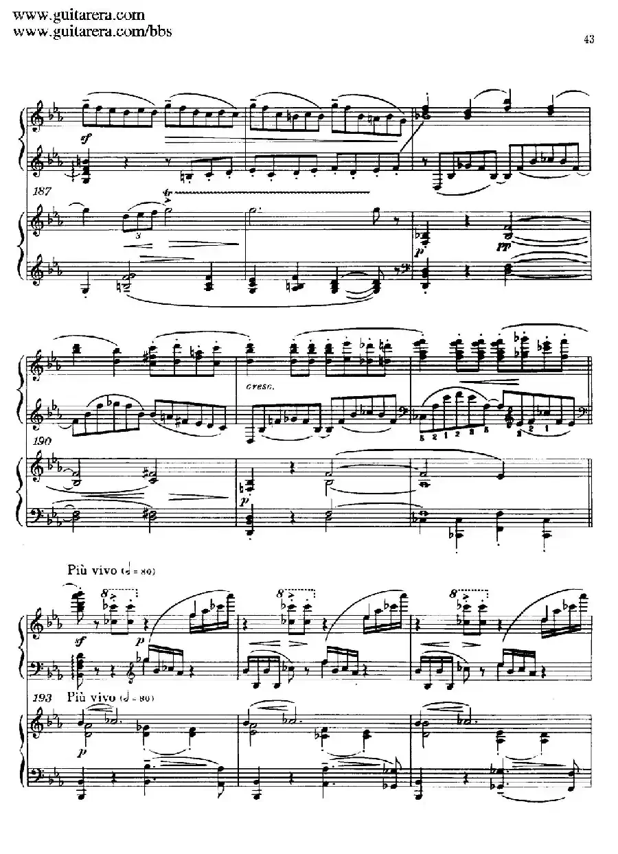 c小调第二钢琴协奏曲 Op.18（双钢琴·第一乐章）