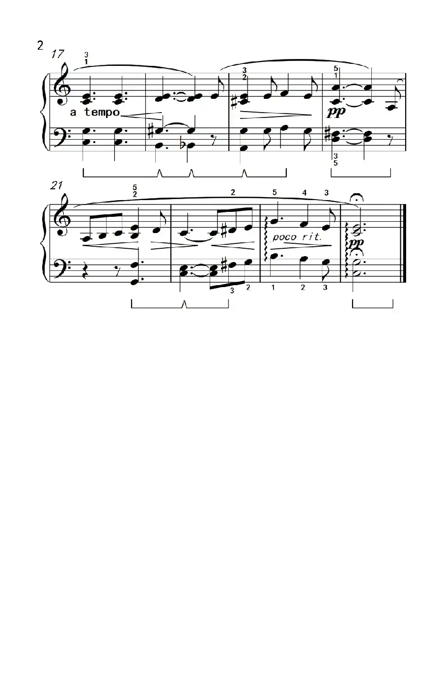 夜曲（约翰·汤普森 成人钢琴教程 第二册）