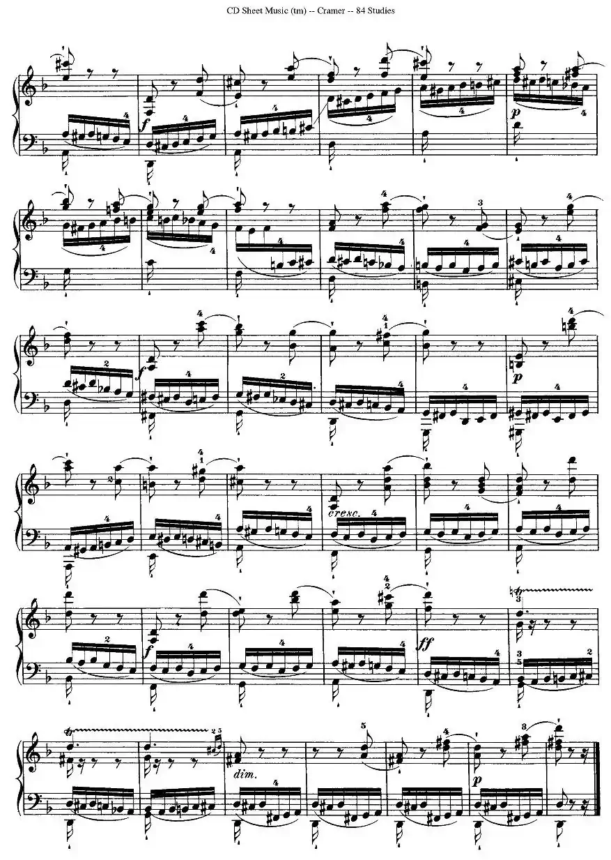 Cramer - 84 exercices（31—35）（克拉莫84首钢琴练习曲）