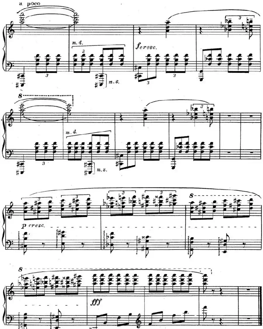 斯克里亚宾 钢琴练习曲 Op.65 No.3