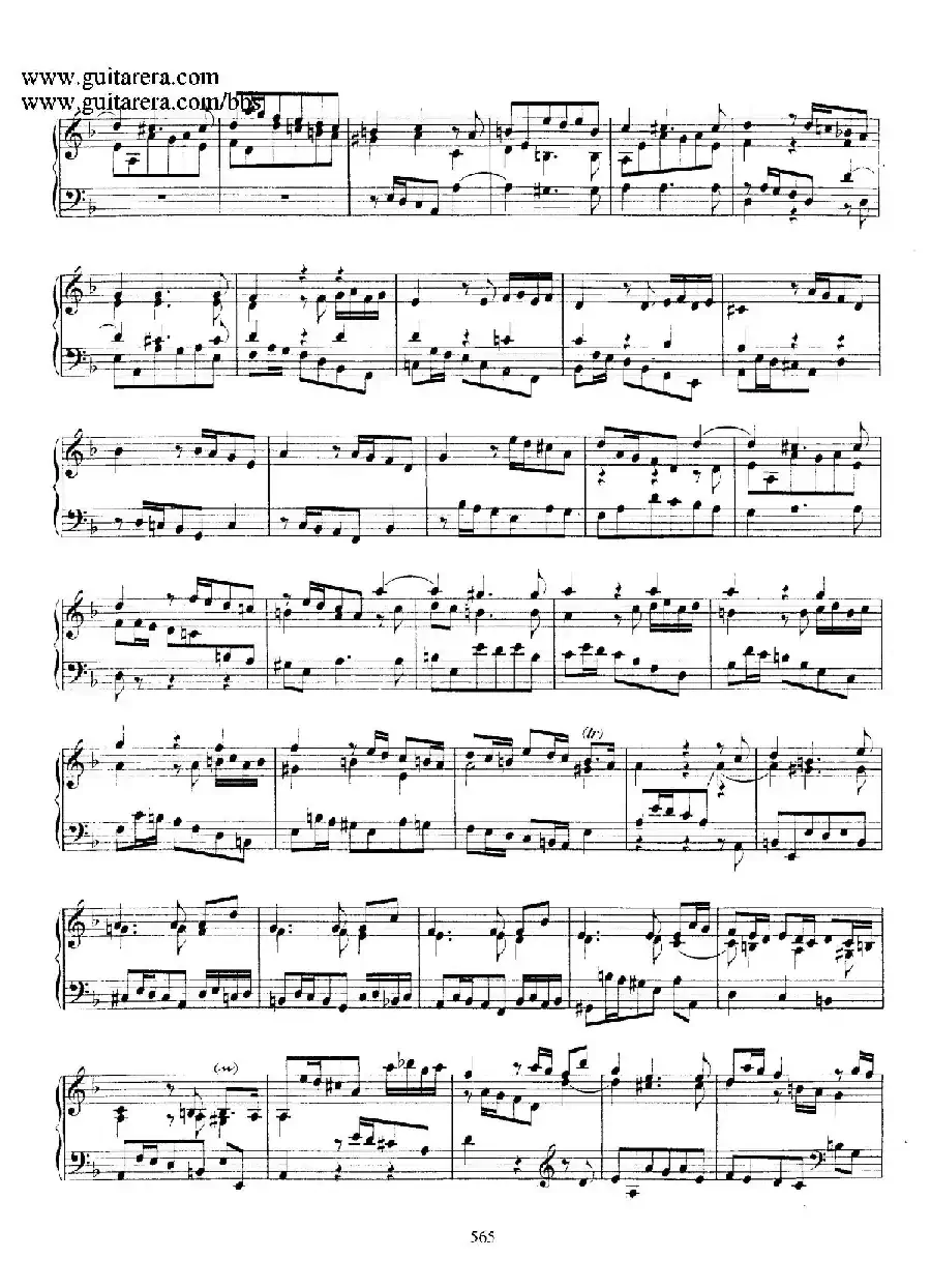 Toccata BWV 913（7首托卡塔·No.4.d小调）