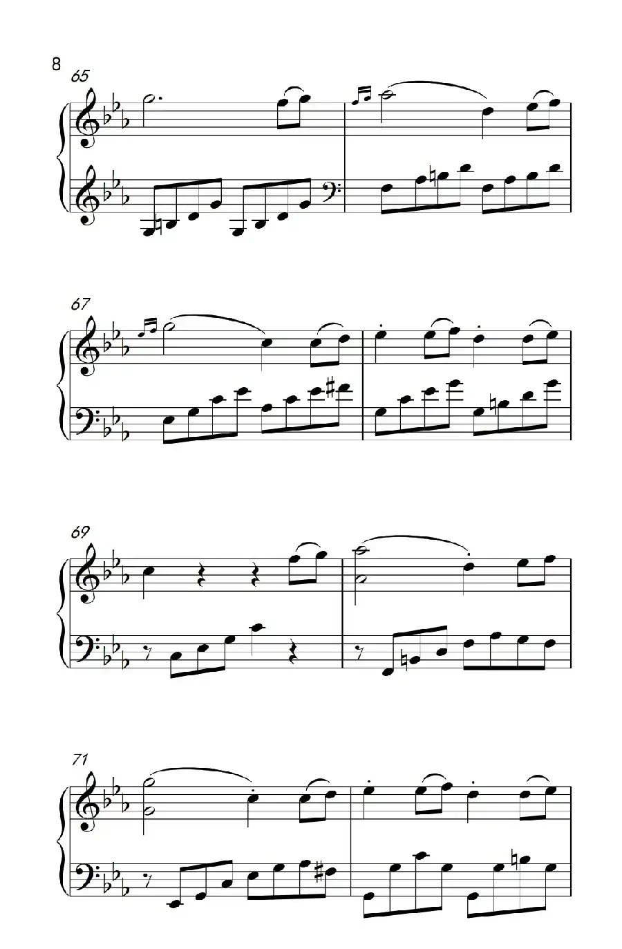 第八钢琴奏鸣曲（悲怆） 快板的回旋曲