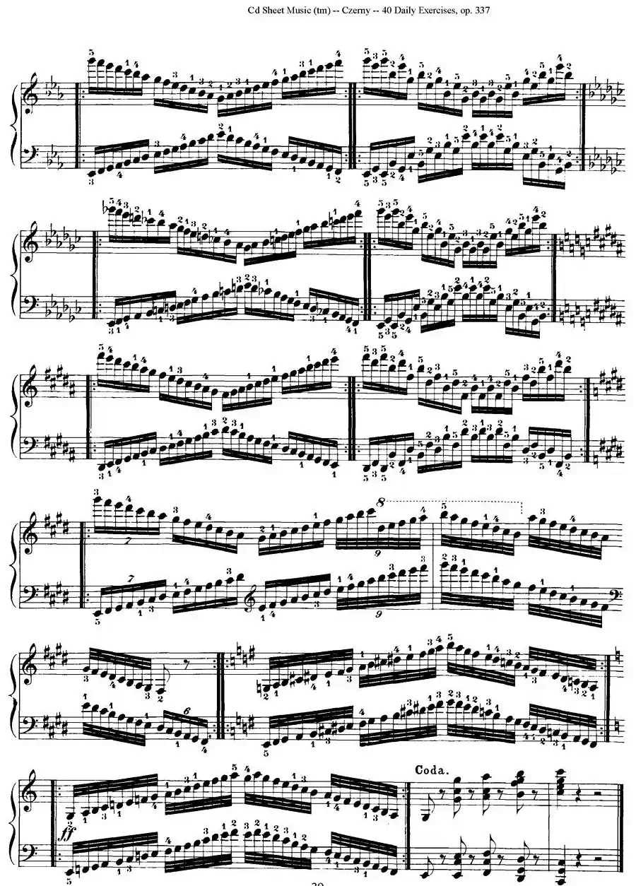 Czerny - 40 Daily Exerci Op.337（31—35）（40首日常训练曲）