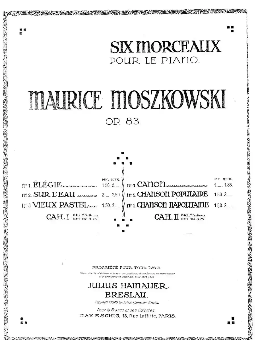 Six Pieces Op.83（6首小品·4）