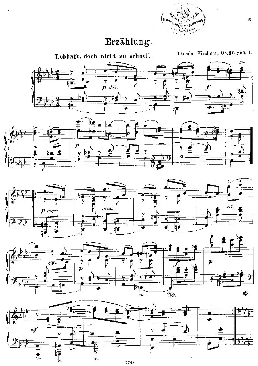 Phantasien Am Clavier Op.36（幻想曲集·第四首）